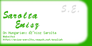 sarolta enisz business card